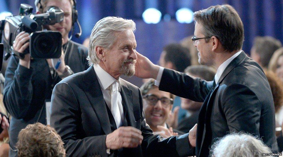 Michael Douglas and Matt Damon