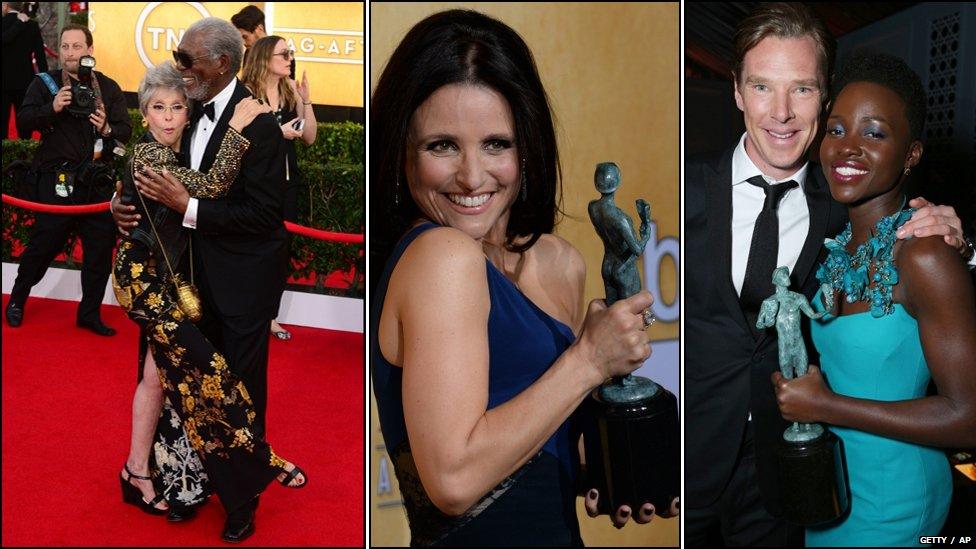 Rita Moreno, Morgan Freeman, Julia Louis Dreyfus, Benedict Cumberbatch and Lupita Nyong'o