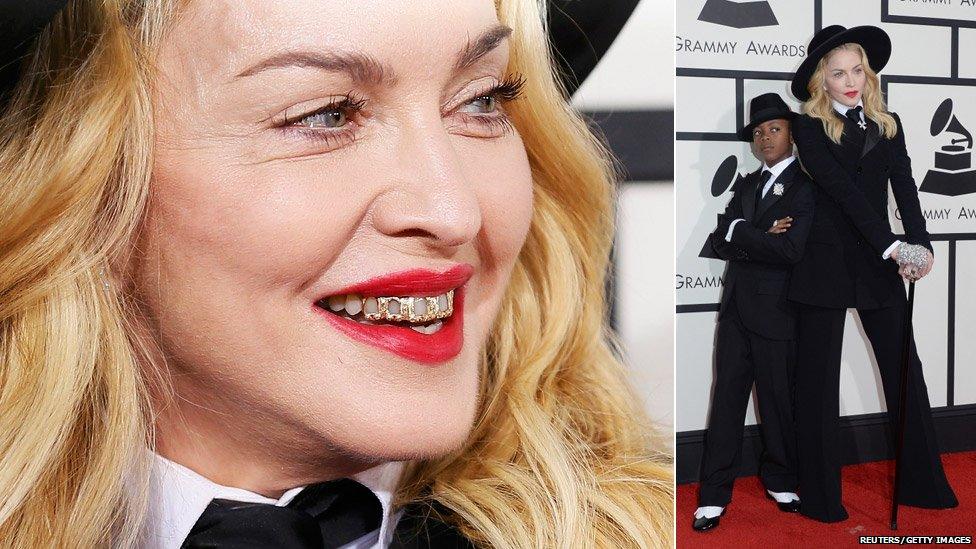 Madonna and son David Banda