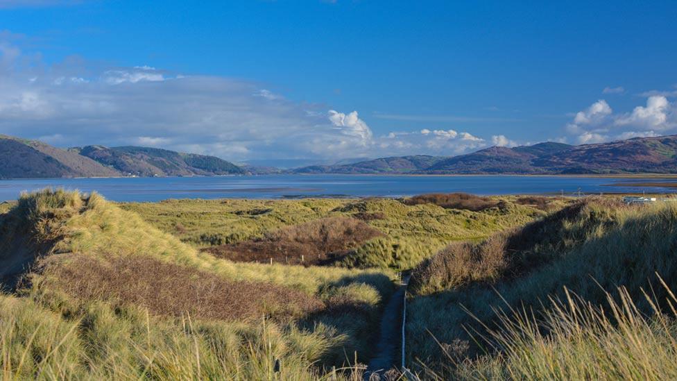 The Dyfi estuary from the sand dunes near Ynyslas, Ceredigion