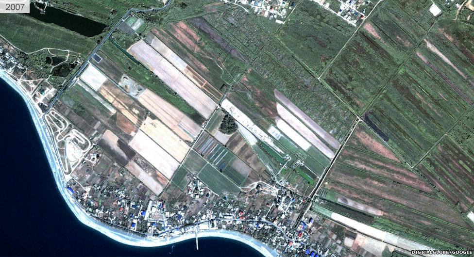 Satellite view of Sochi stadium area 2007