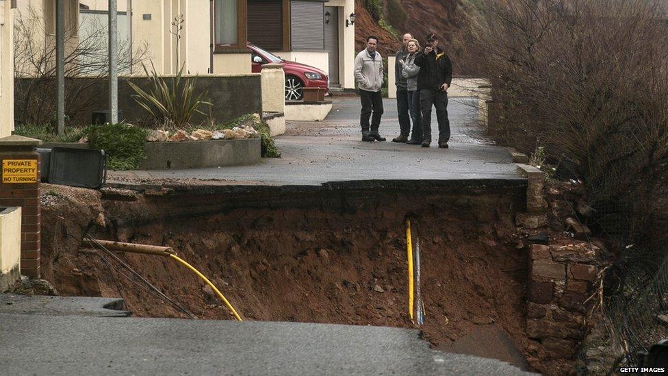 Damage in Dawlish