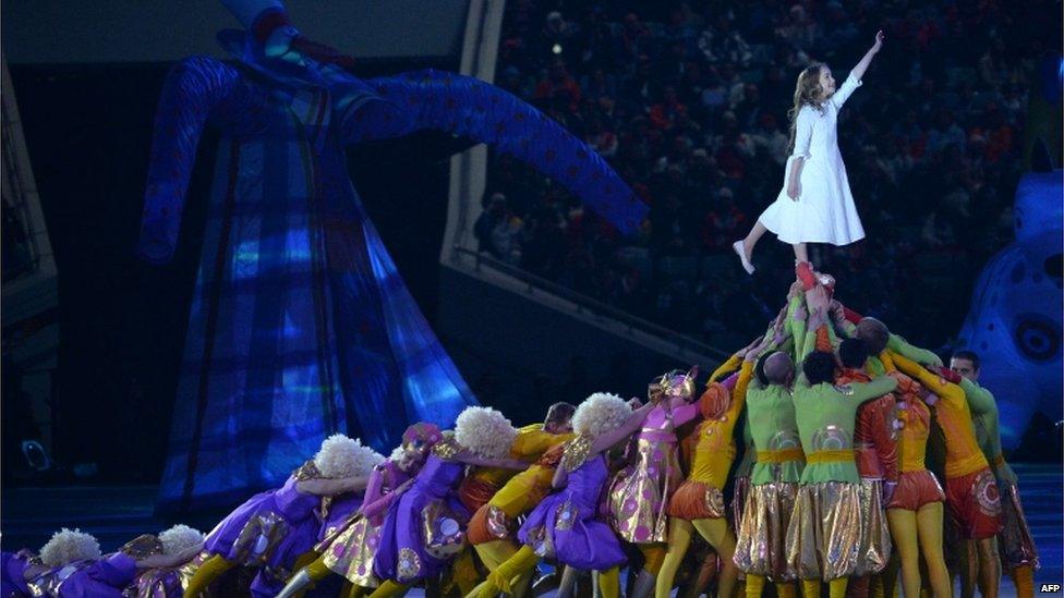 A dance at the opening ceremony