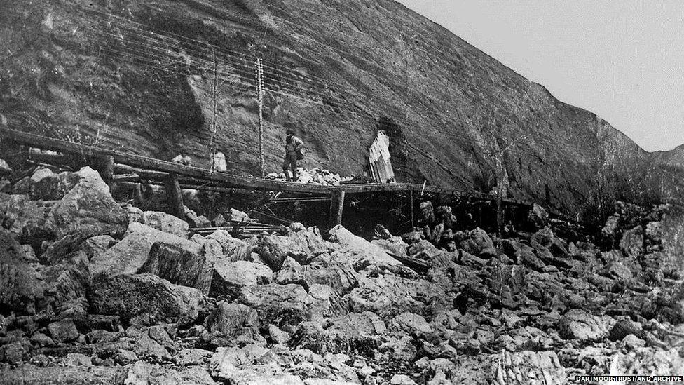 Engineers inspect the line in 1869