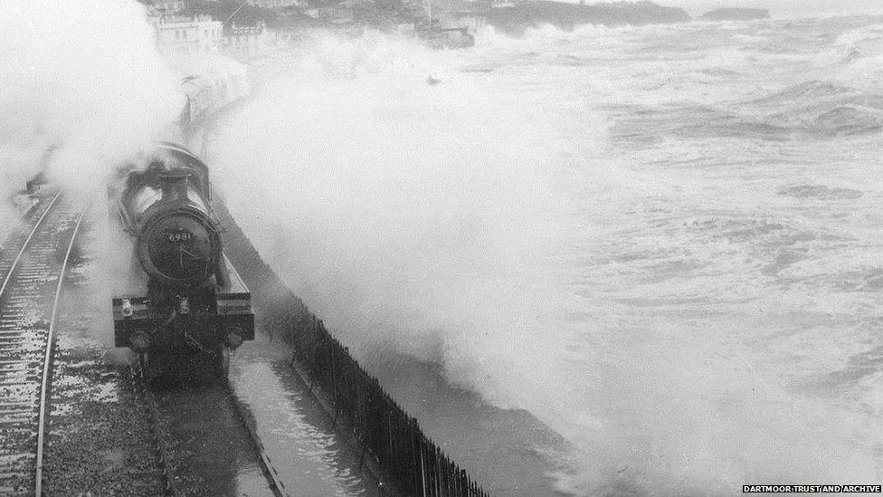 Train battles against the tide