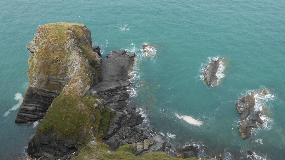 Sea and rocks near New Quay, Ceredigion