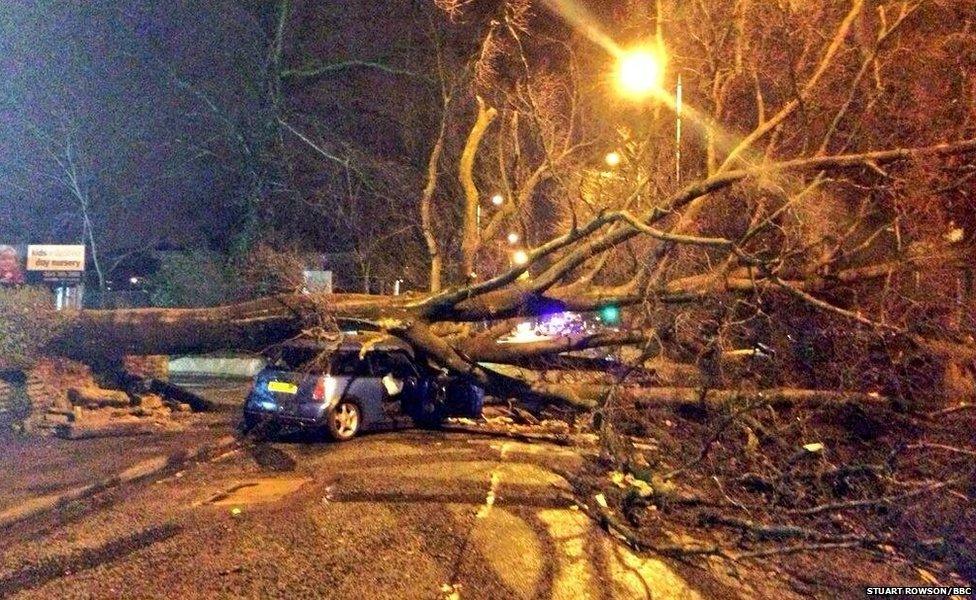 Road traffic accident near Didsbury, Manchester