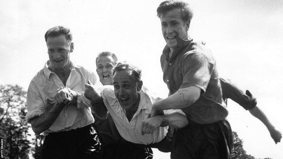 England training in 1958