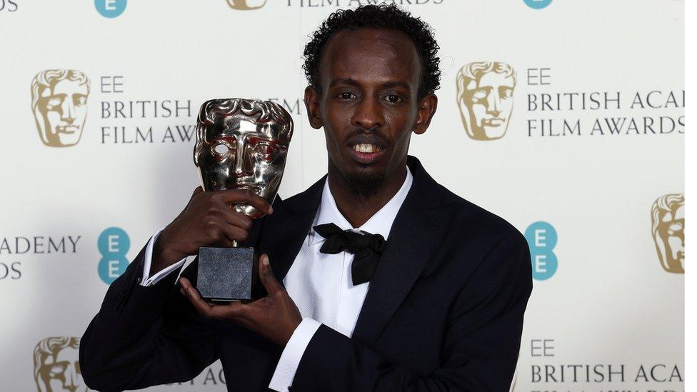 Barkhad Abdi with Bafta