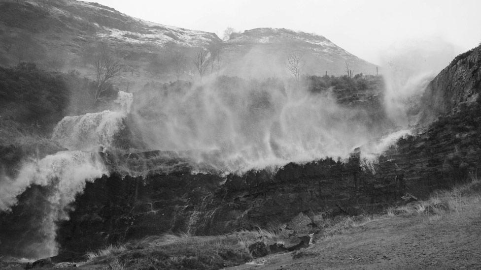 Wind and rain in the Brecon Beacons