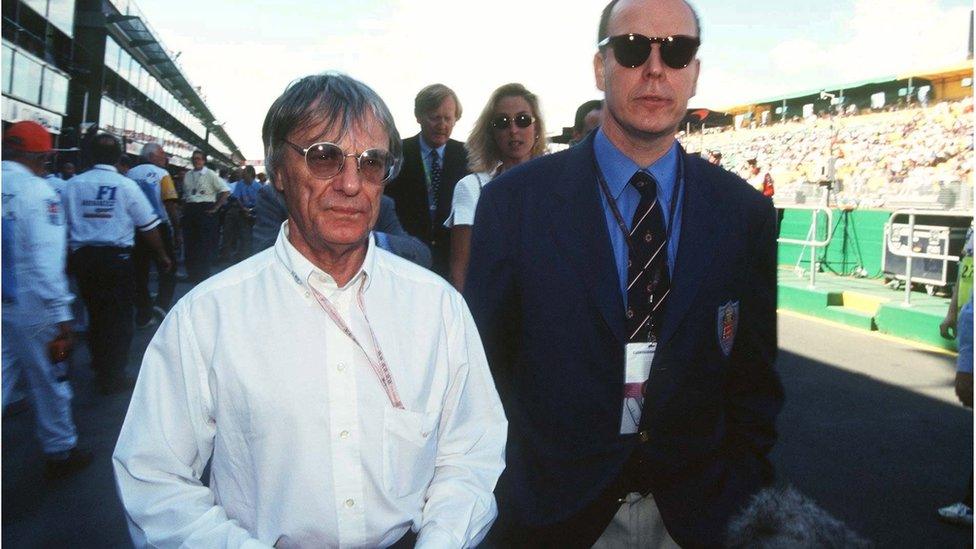 Bernie Ecclestone and Prince Albert of Monaco