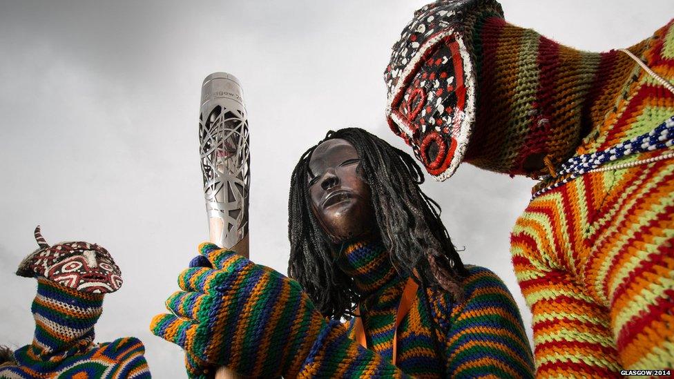 A cultural performance by the Makishi Dance Troupe marked the end of the relay in Lusaka, Zambia.