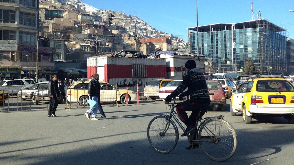 Busy road in Kabul