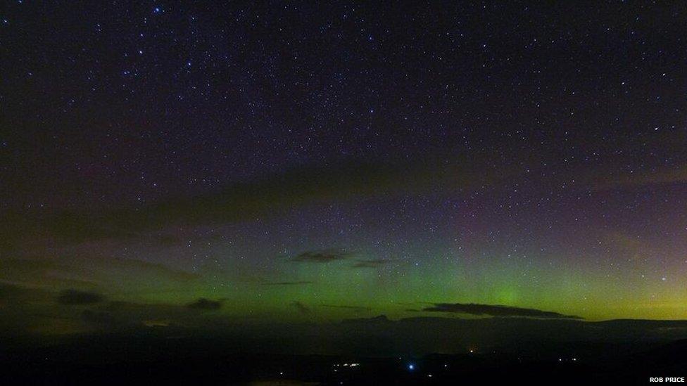 Northern Lights near Machynlleth, Powys