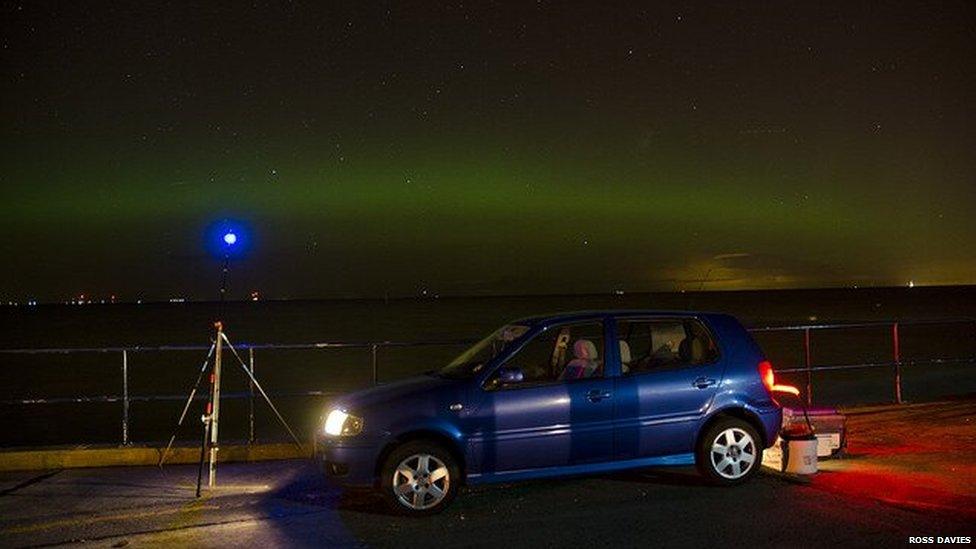 Northern Lights at Prestatyn, Denbighshire