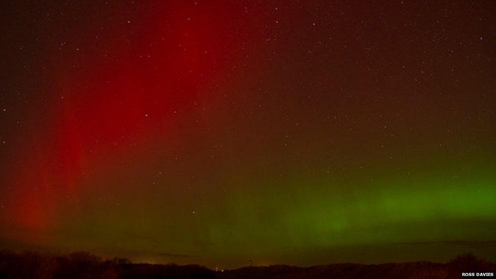 Northern Lights at Talacre, Flintshire