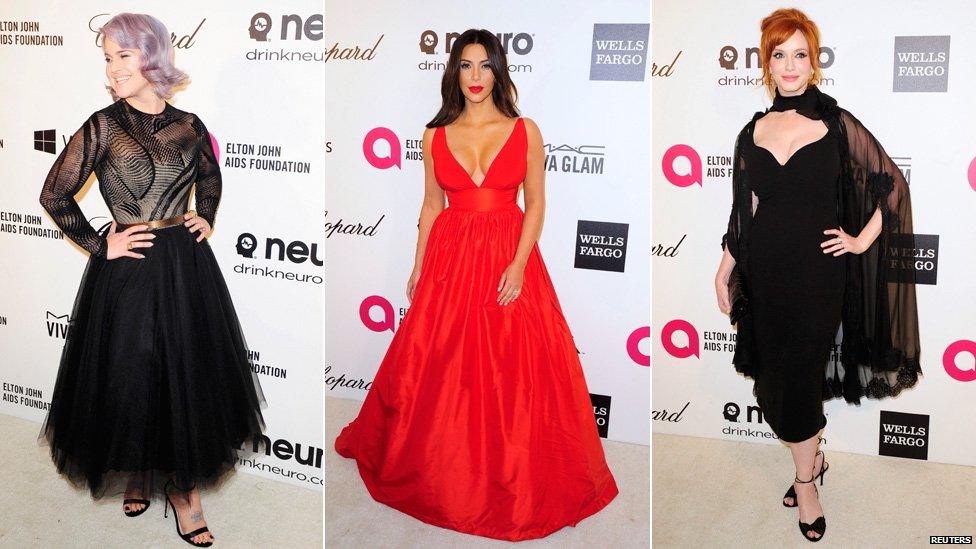 Kelly Osbourne, Kim Kardashian and Christina Hendricks