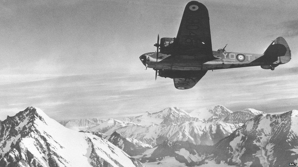 9048 flying over Alaska during WW2