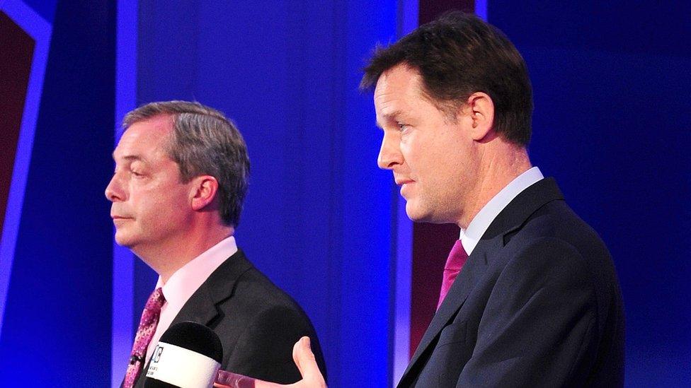 Nigel Farage and Nick Clegg