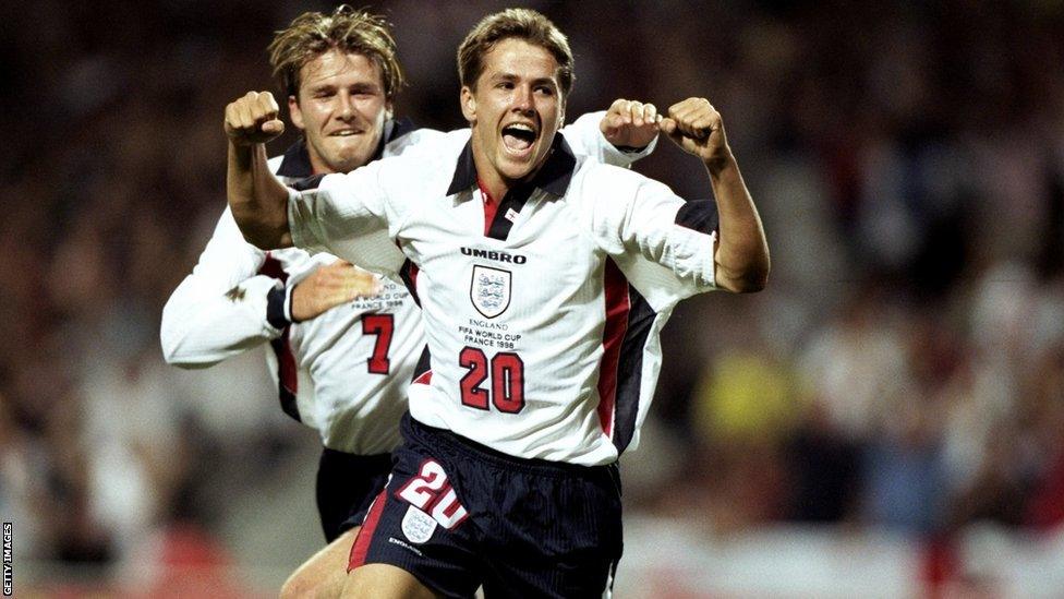 David Beckham and Michael Owen