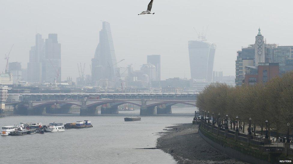 Smog in central London