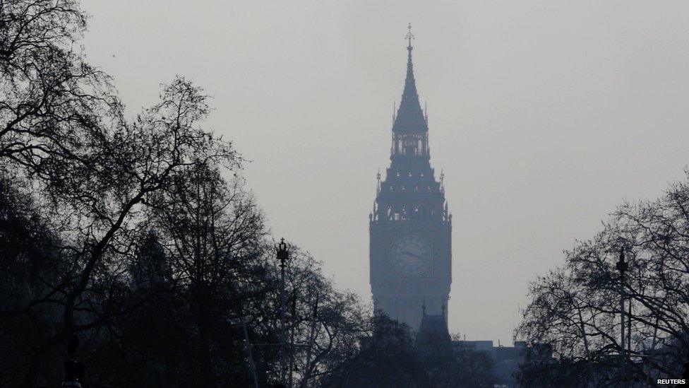 Big Ben in smog