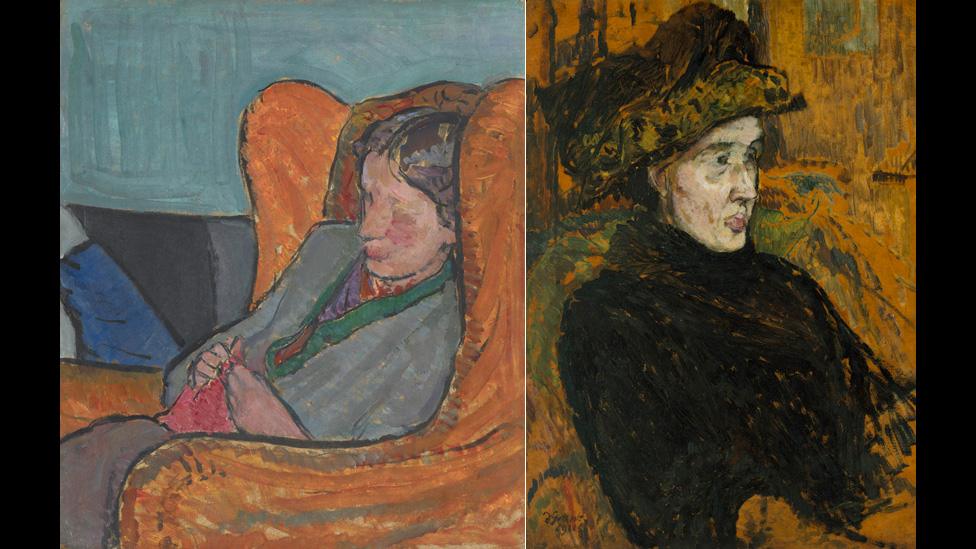 Virginia Woolf in an Armchair by Vanessa Bell. Virginia Woolf, oil on canvas by Duncan Grant