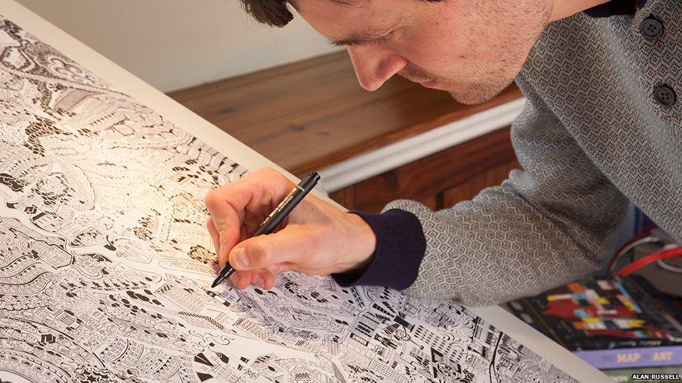 Gareth Wood at drawing board