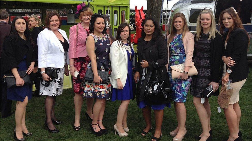 Race goers at Ladies Day