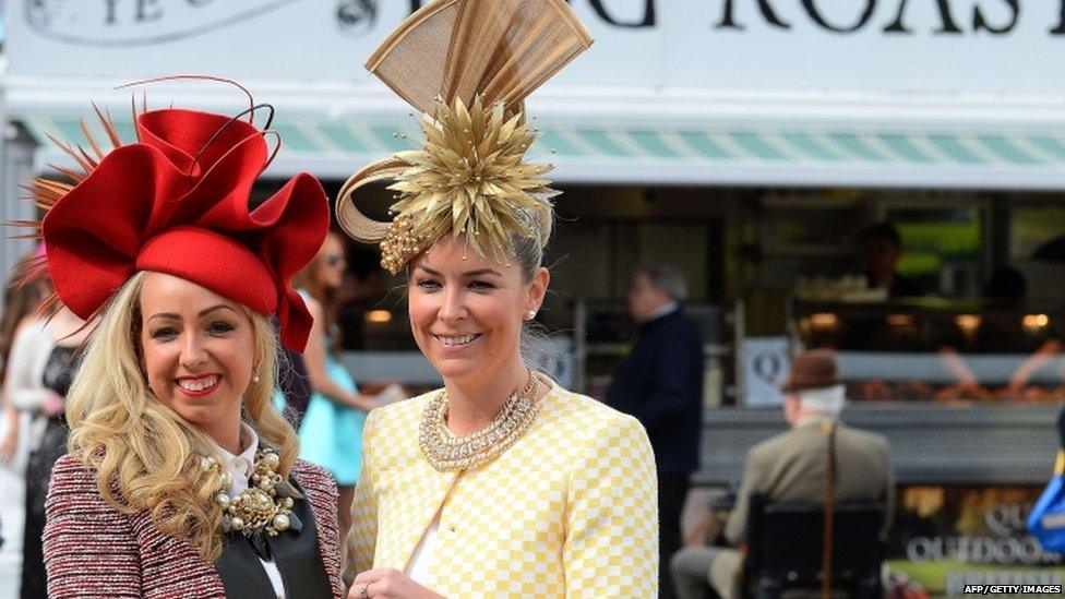 Race goers at Ladies Day