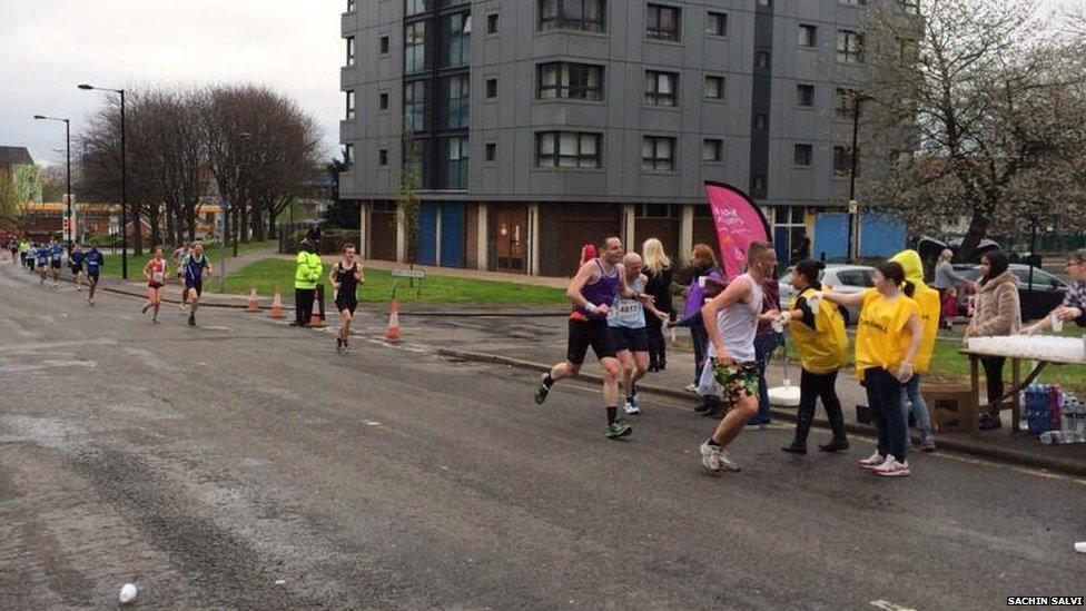 Runners in Sheffield.