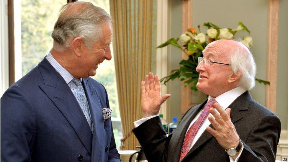 Prince Charles and Michael D Higgins