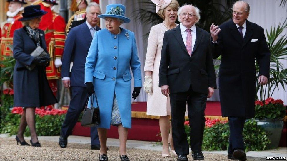 The Queen and Michael D Higgins