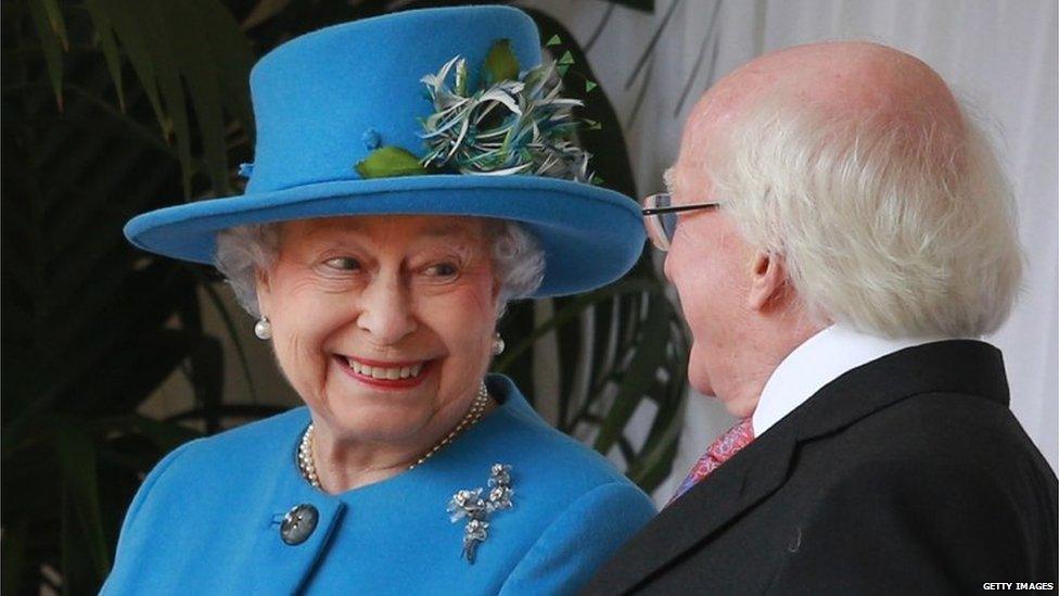 The Queen and Michael D Higgins