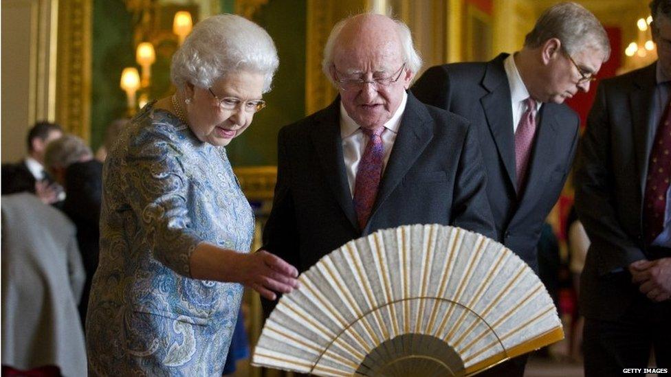 The Queen and Michael D Higgins