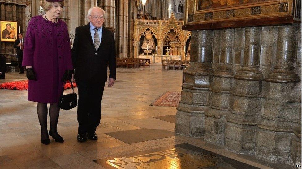 Michael D Higgins and his wife Sabina