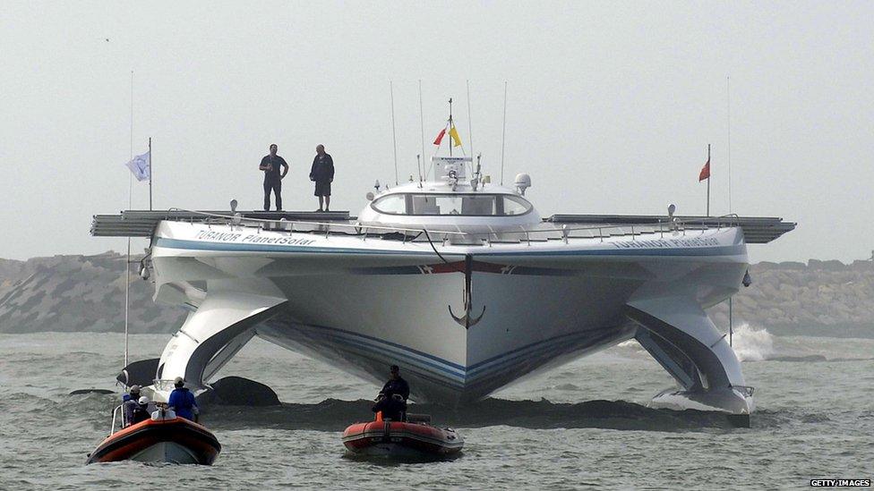 Solar-powered boat