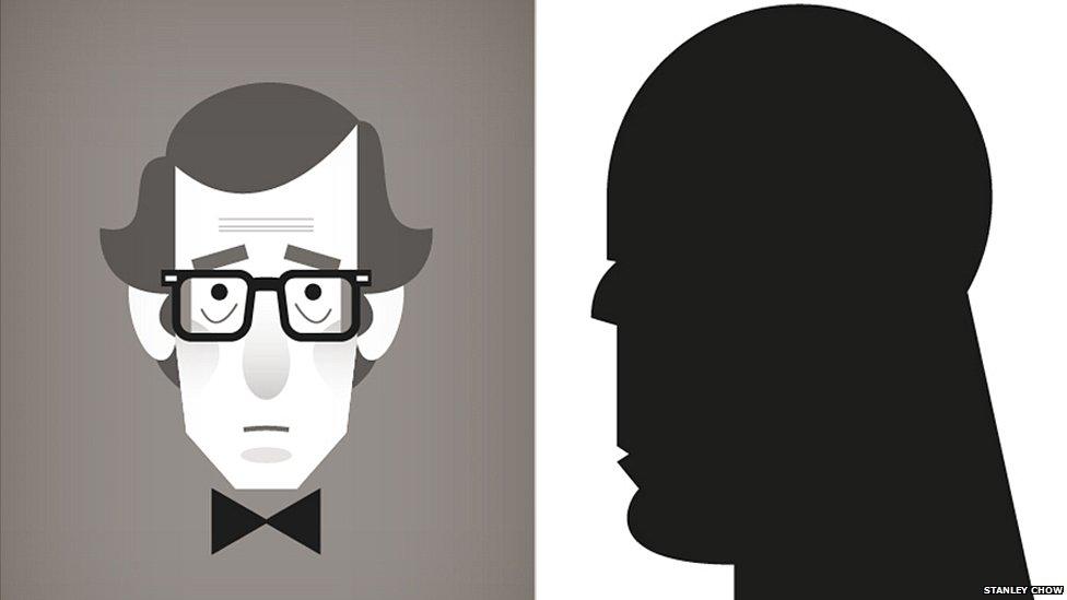 Woody Allen and Bruce Willis by Stanley Chow