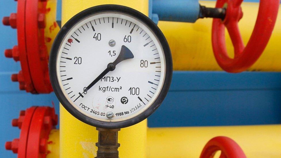 Gas gauge in village north of Kiev (file photo - March 2014)