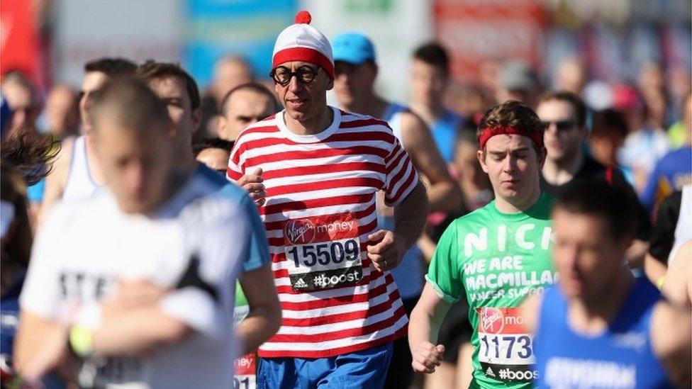 A competitor dressed as Wally from the Where's Wally book series is among the racers.