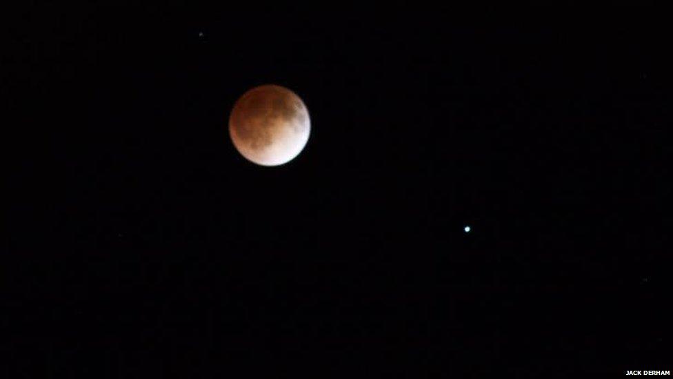 Blood moon in Marshall, Minnesota, US