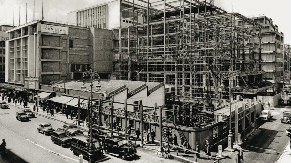 Construction of John Lewis store on Oxford Streets