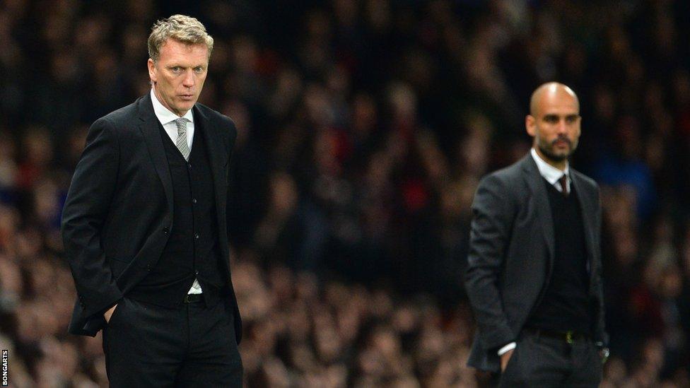 David Moyes and Pep Guardiola