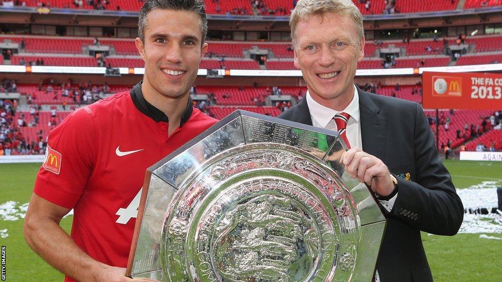 David Moyes and Robin Van Persie