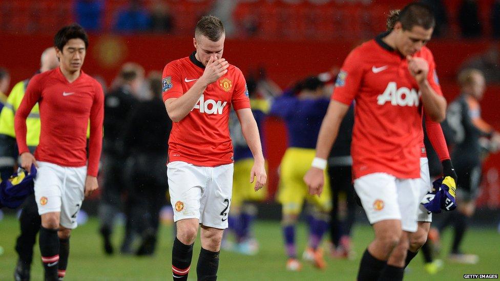 Tom Cleverley after Manchester United were knocked out of FA Cup, 5 January 2014