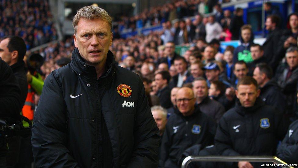 David Moyes at Everton game, 20 April 2014