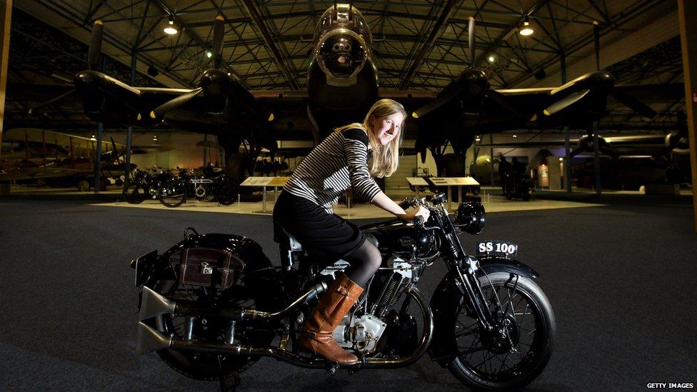 A Brough Superior 1931 SS100 in the RAF Museum