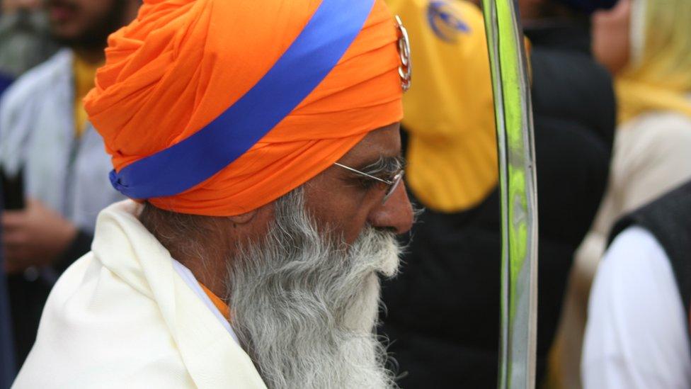 Man at Vaisakhi celebrations