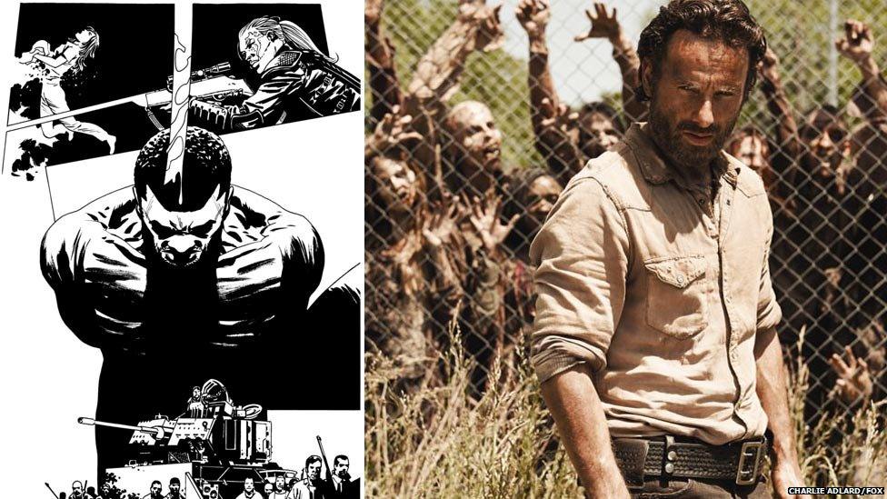 Charlie Adlard art and The Walking Dead TV series