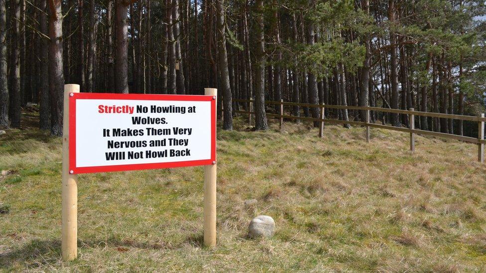 Sign at Highland Wildlife Park